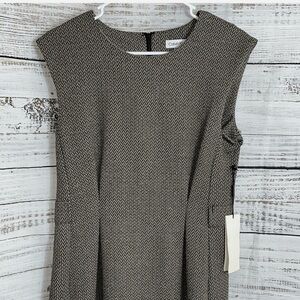 Calvin Klein Shimmer Gray Patterned Women's Dress